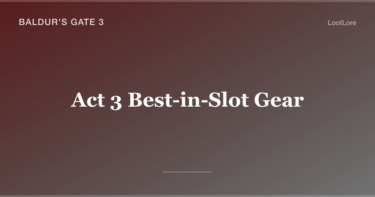 BG3 Act 3 best-in-slot gear overview cover
