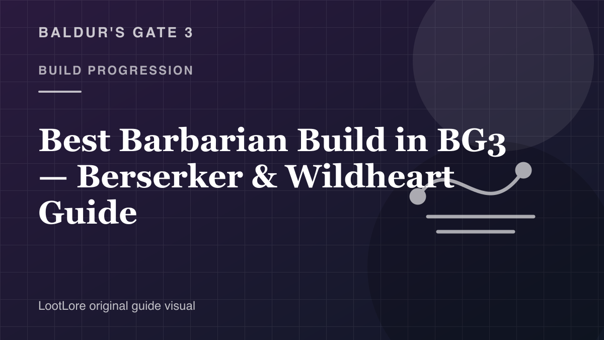 Best Barbarian Build in Baldur's Gate 3 — Berserker & Wildheart Guide original build progression visual