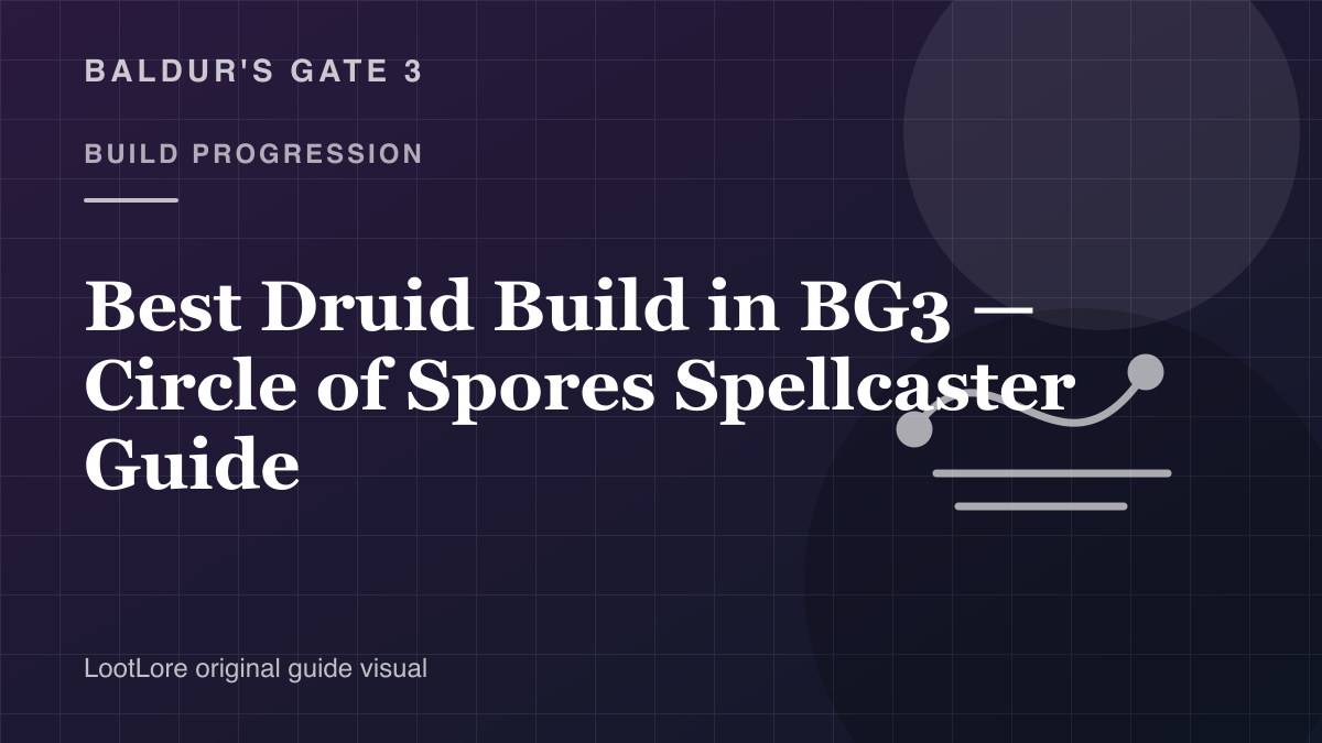 Best Druid Build in BG3 — Circle of Spores Spellcaster Guide original build progression visual