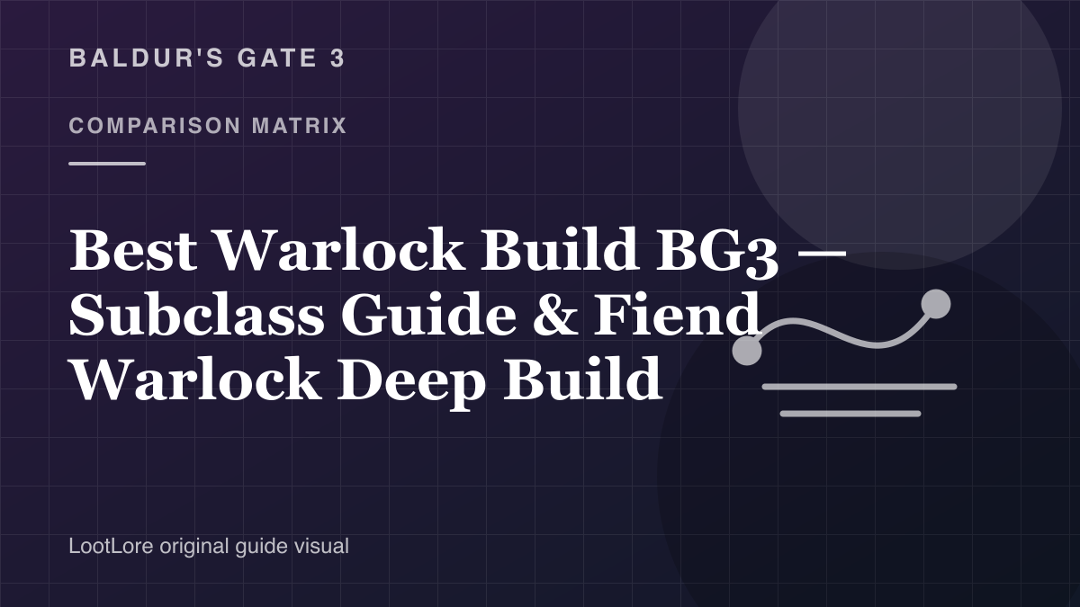 Best Warlock Build BG3 — Subclass Guide & Fiend Warlock Deep Build original comparison matrix visual