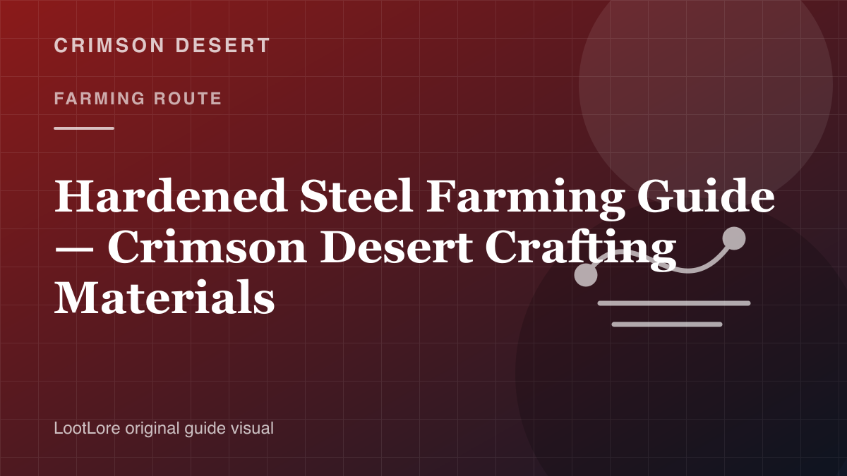 Hardened Steel Farming Guide — Crimson Desert Crafting Materials original farming route visual