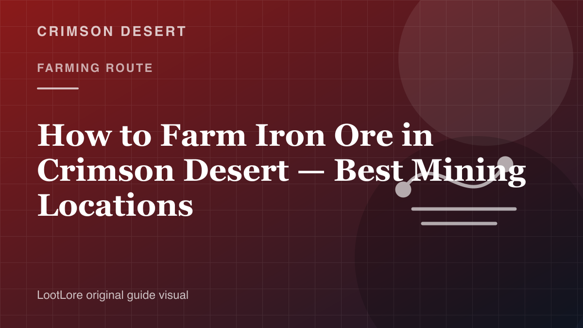 How to Farm Iron Ore in Crimson Desert — Best Mining Locations original farming route visual