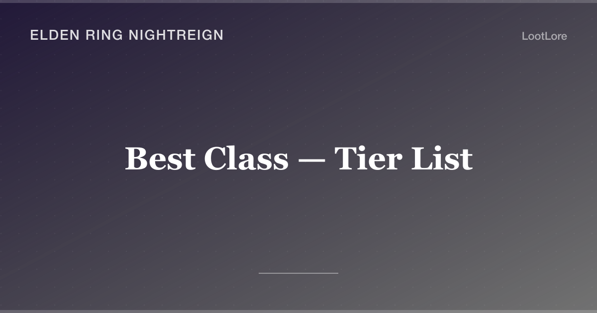 Nightreign best class tier list cover