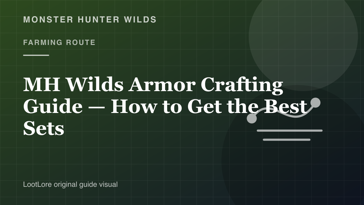 Monster Hunter Wilds Armor Crafting Guide — How to Get the Best Sets original farming route visual