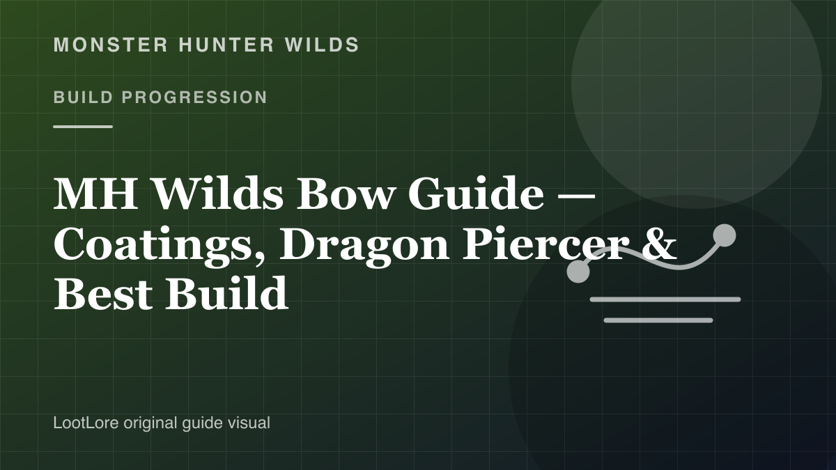 Monster Hunter Wilds Bow Guide — Coatings, Dragon Piercer & Best Build original build progression visual