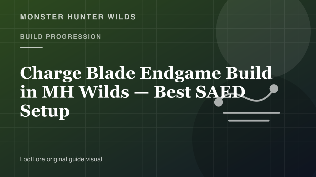 Charge Blade Endgame Build in Monster Hunter Wilds — Best SAED Setup original build progression visual