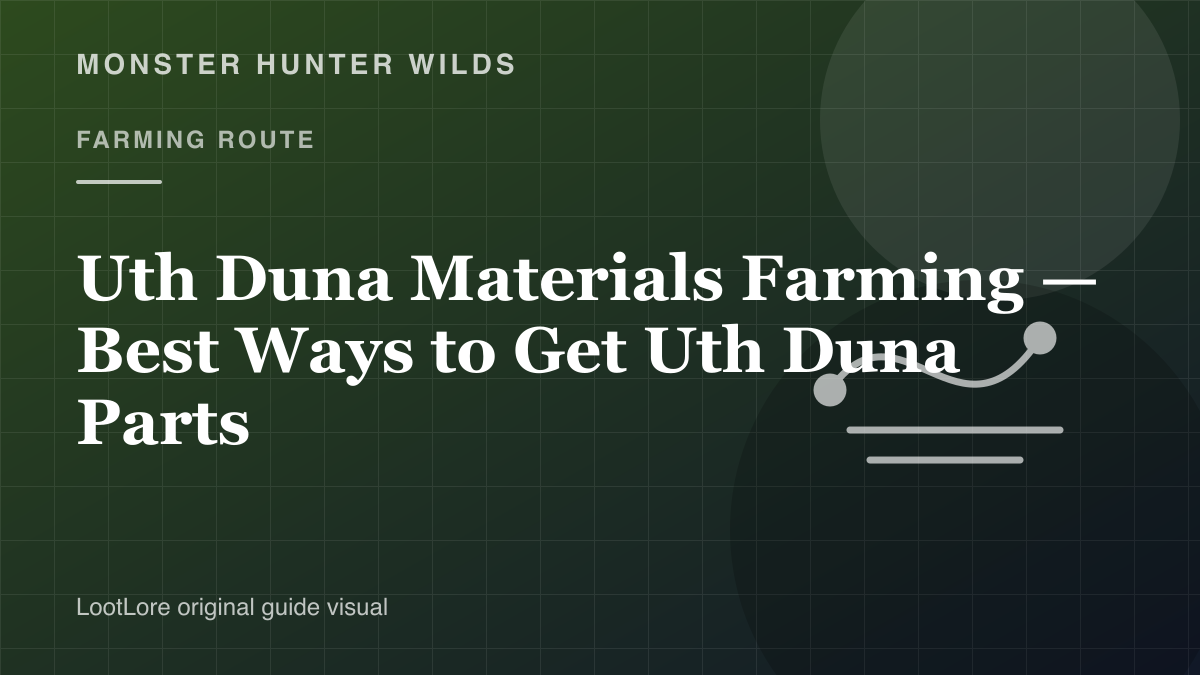 Uth Duna Materials Farming — Best Ways to Get Uth Duna Parts original farming route visual