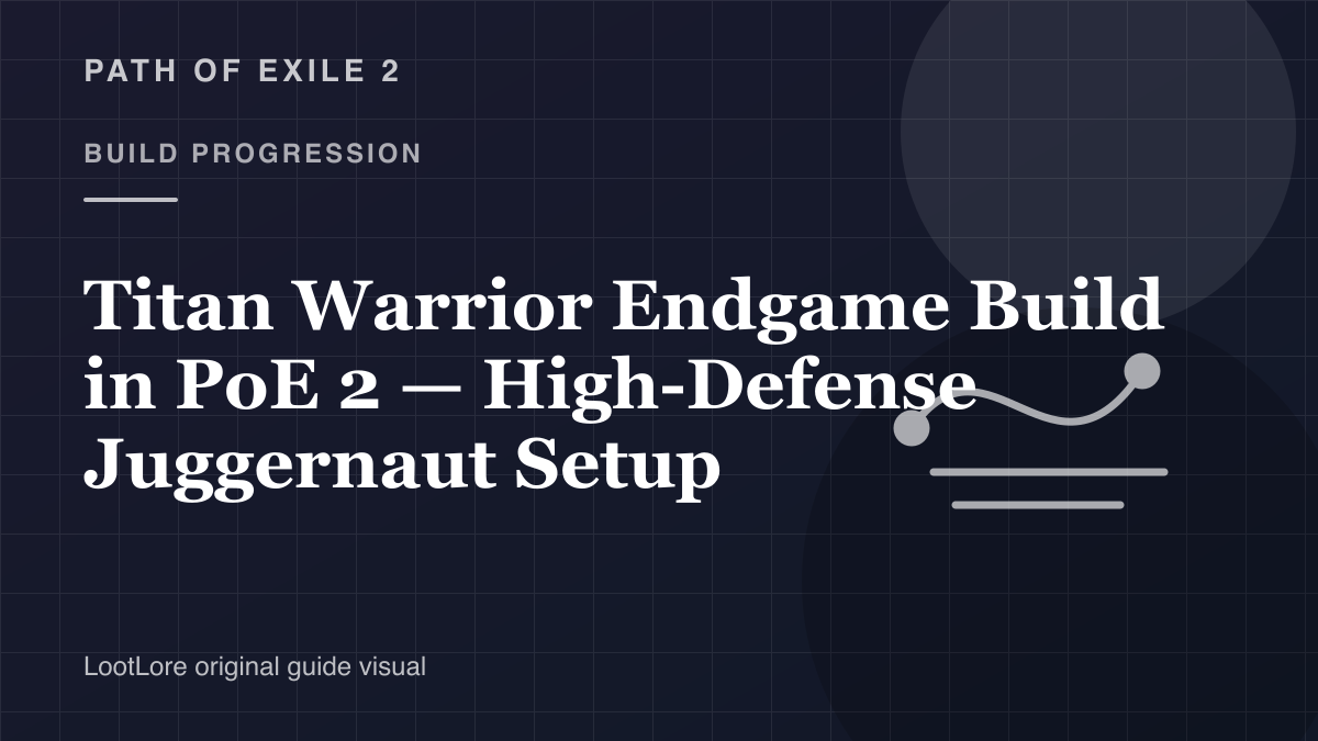 Titan Warrior Endgame Build in PoE 2 — High-Defense Juggernaut Setup original build progression visual