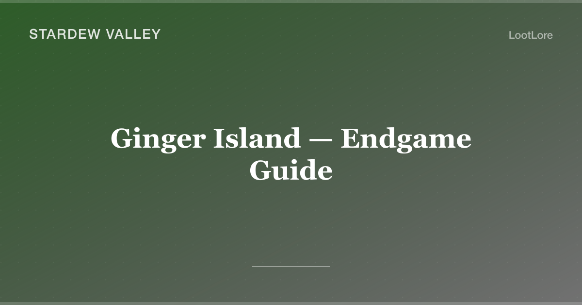 Stardew Valley Ginger Island guide cover
