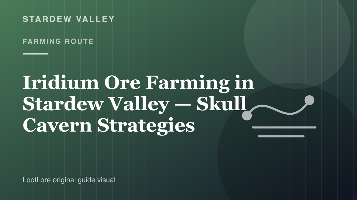 Iridium Ore Farming in Stardew Valley — Skull Cavern Strategies original farming route visual