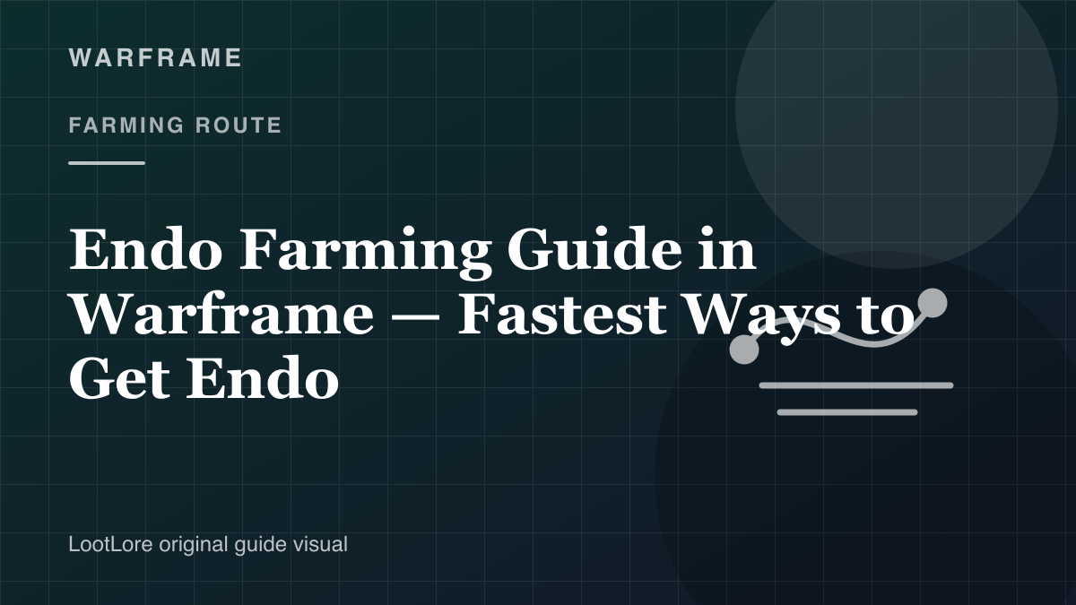 Endo Farming Guide in Warframe — Fastest Ways to Get Endo original farming route visual