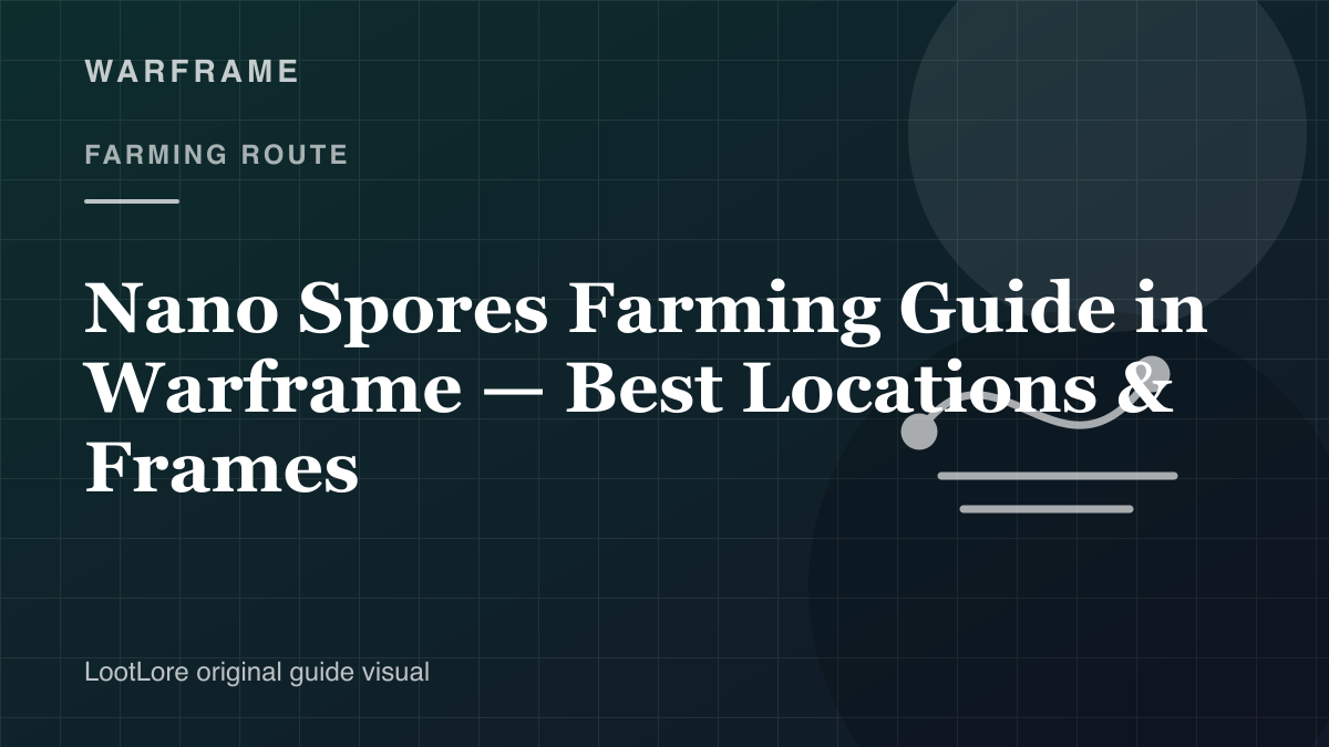 Nano Spores Farming Guide in Warframe — Best Locations & Frames original farming route visual