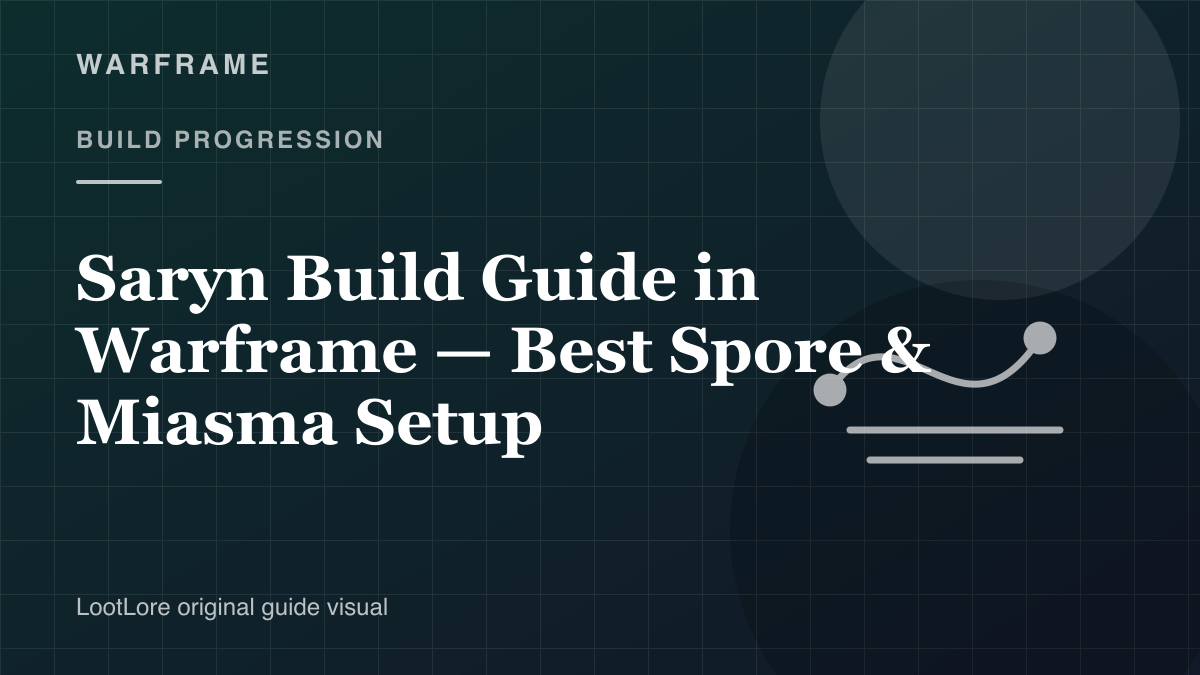 Saryn Build Guide in Warframe — Best Spore & Miasma Setup original build progression visual