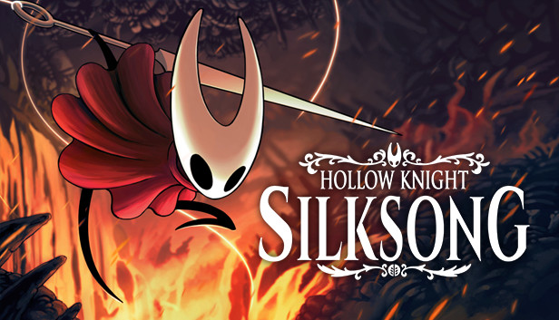 Hollow Knight: Silksong hero banner — Hornet silhouette against moonlit insect kingdom