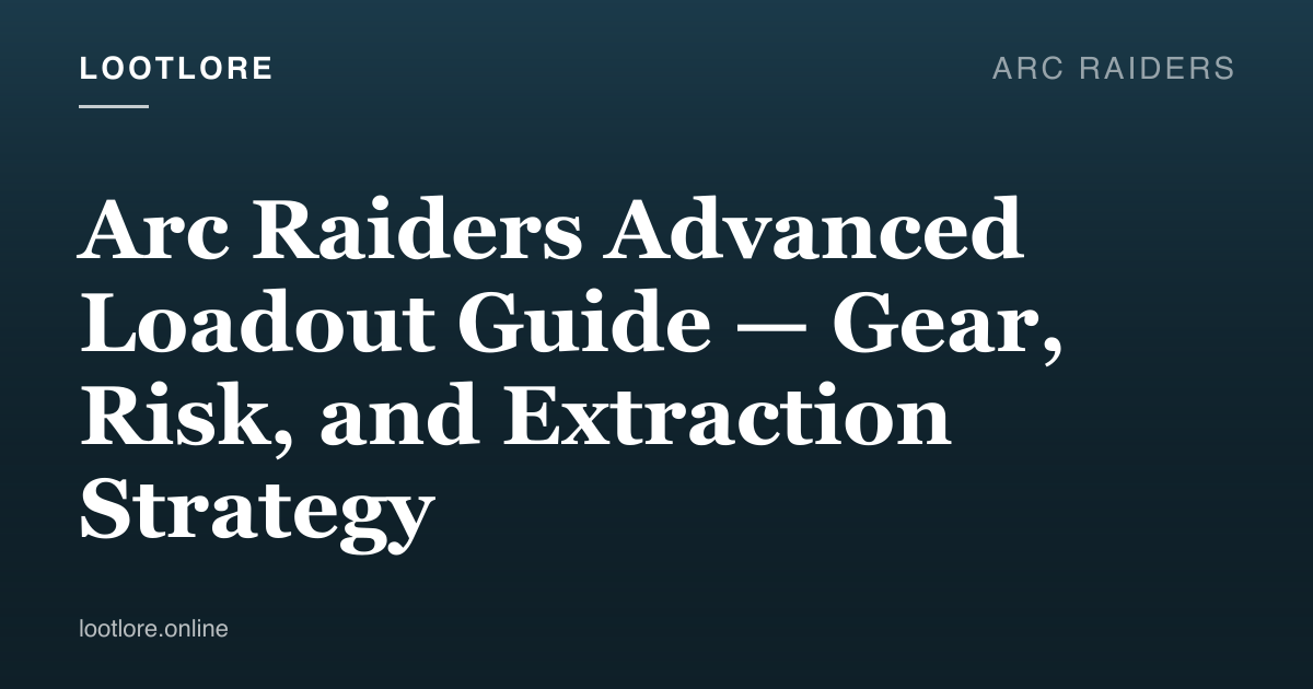 Arc Raiders guide cover for Arc Raiders Advanced Loadout Guide — Gear, Risk, and Extraction Strategy