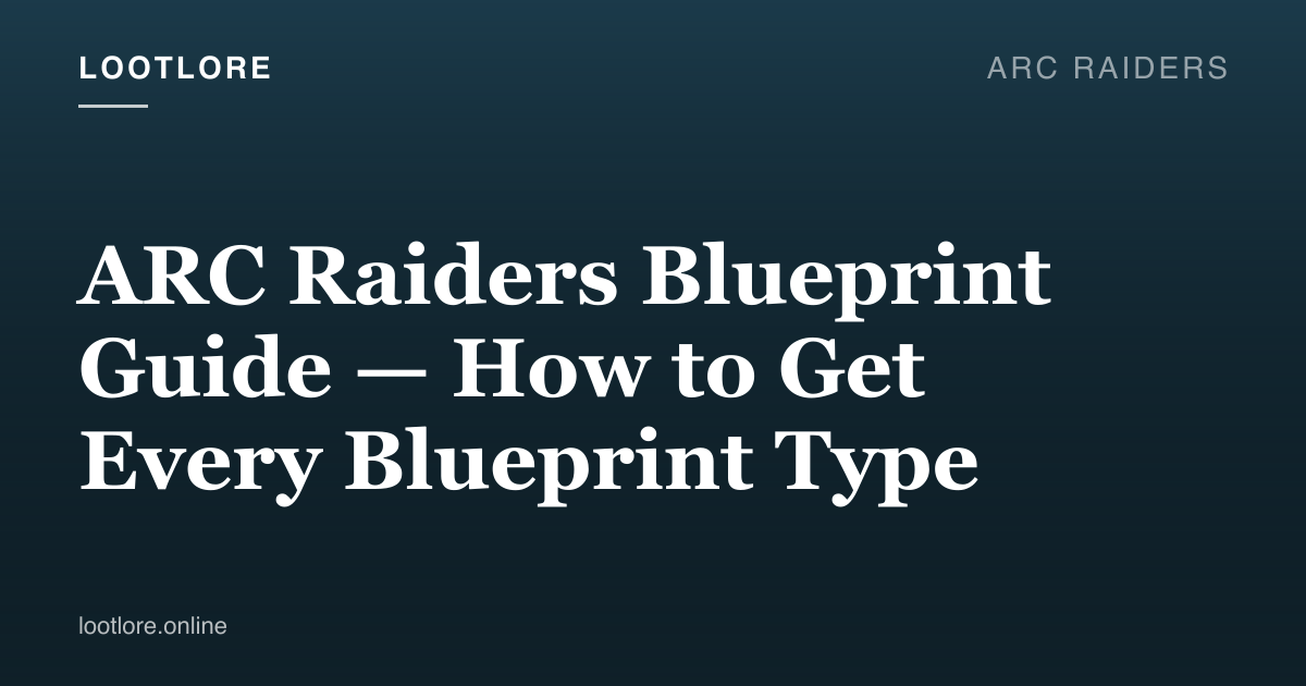 ARC Raiders guide cover for ARC Raiders Blueprint Guide — How to Get Every Blueprint Type