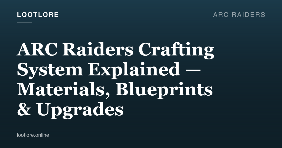 ARC Raiders — crafting system guide screenshot