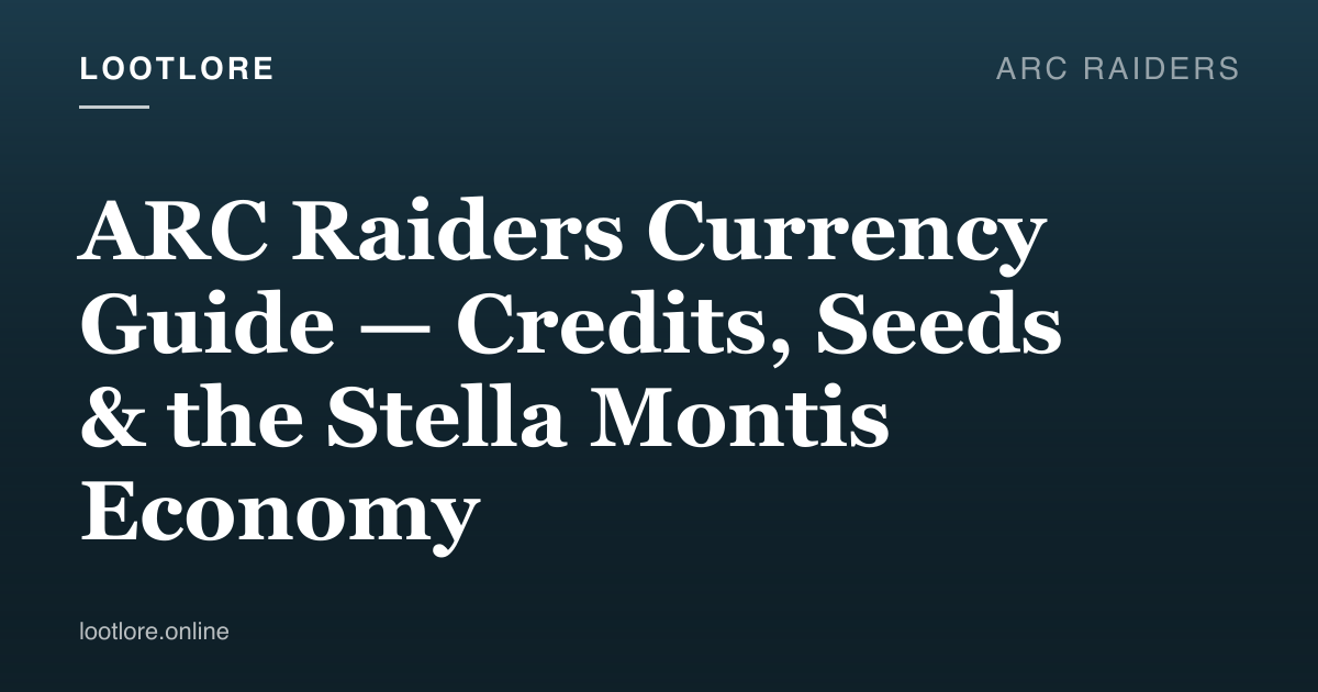 ARC Raiders guide cover for ARC Raiders Currency Guide — Credits, Seeds & the Stella Montis Economy