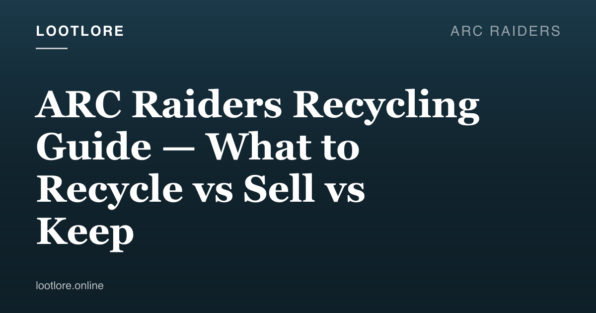 ARC Raiders — recycling guide screenshot