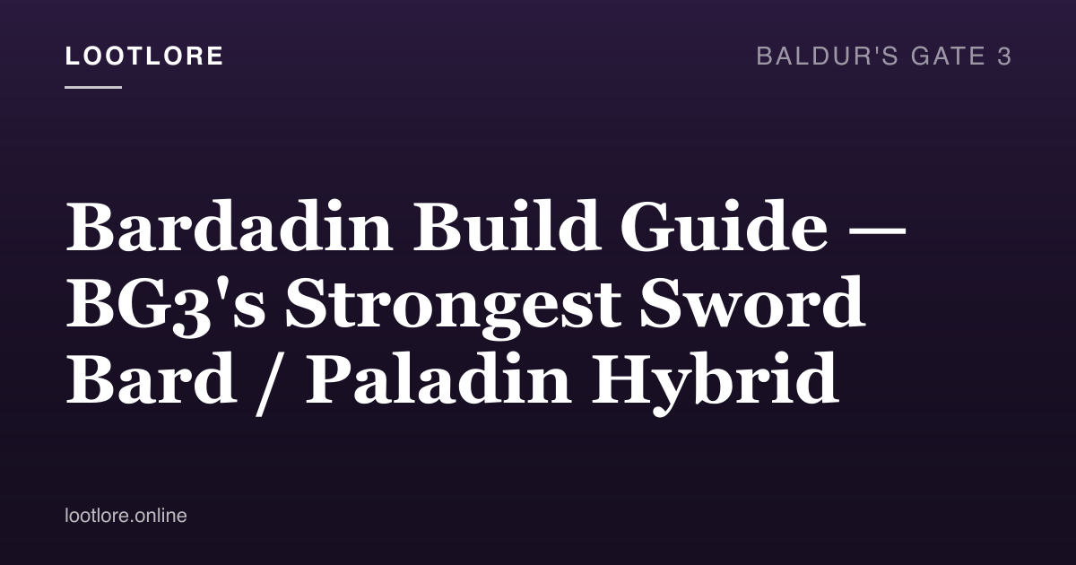 Bardadin hybrid character with Bard and Paladin abilities in Baldur's Gate 3