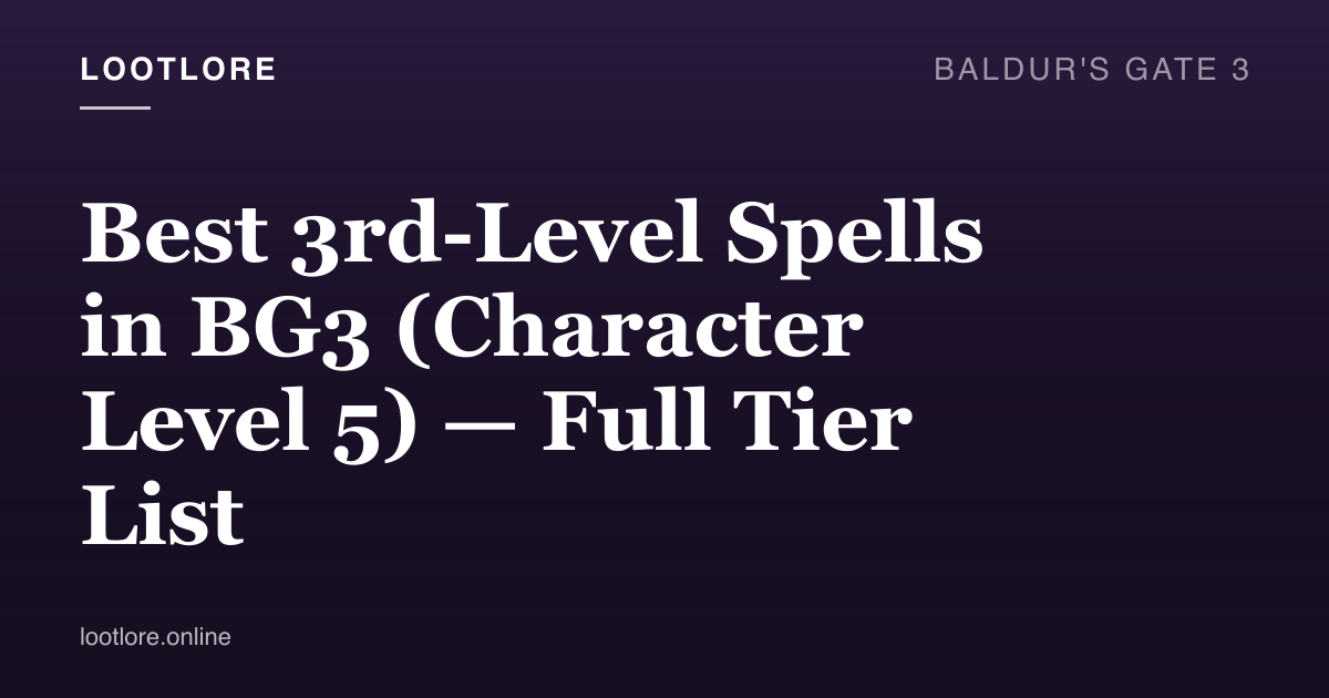 BG3 caster casting Fireball spell at character level 5