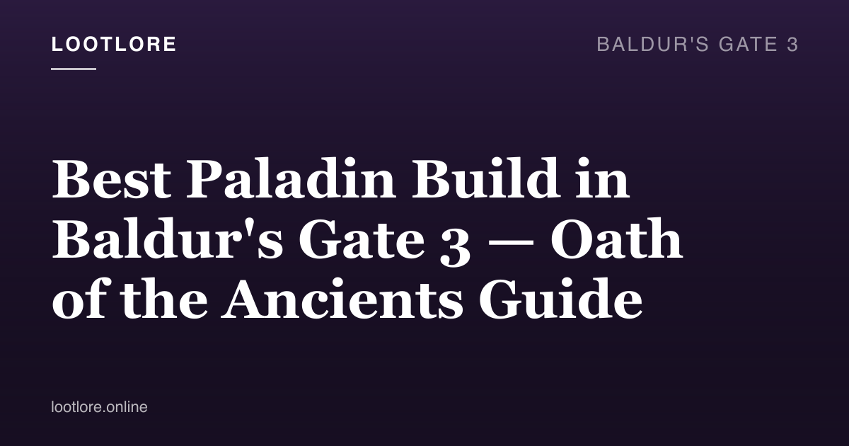 Baldur's Gate 3 — best Paladin build guide screenshot