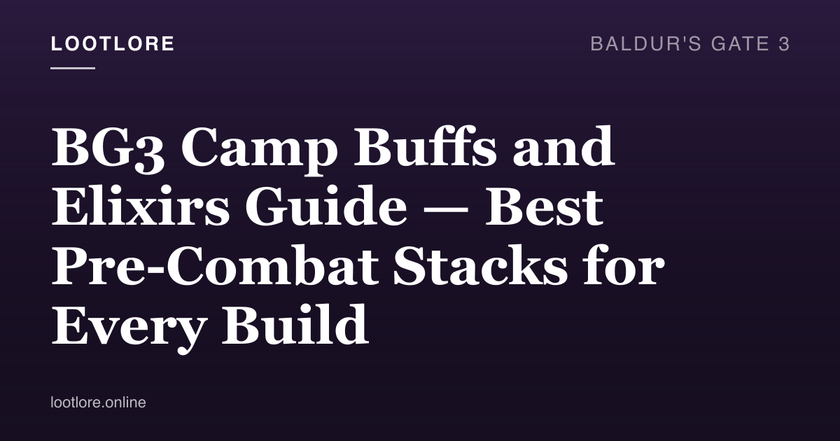 BG3 Camp Buffs and Elixirs Guide — best stacks per class