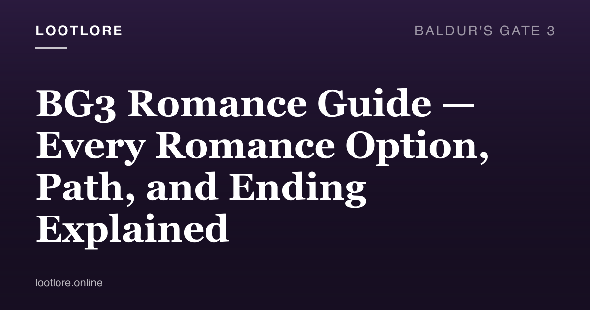 BG3 Romance Guide — every companion romance path explained