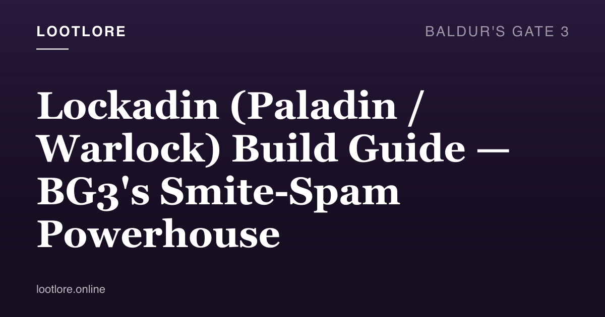 Lockadin Paladin-Warlock multiclass character in Baldur's Gate 3