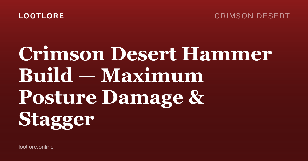 Crimson Desert Macduff swinging a Hammer