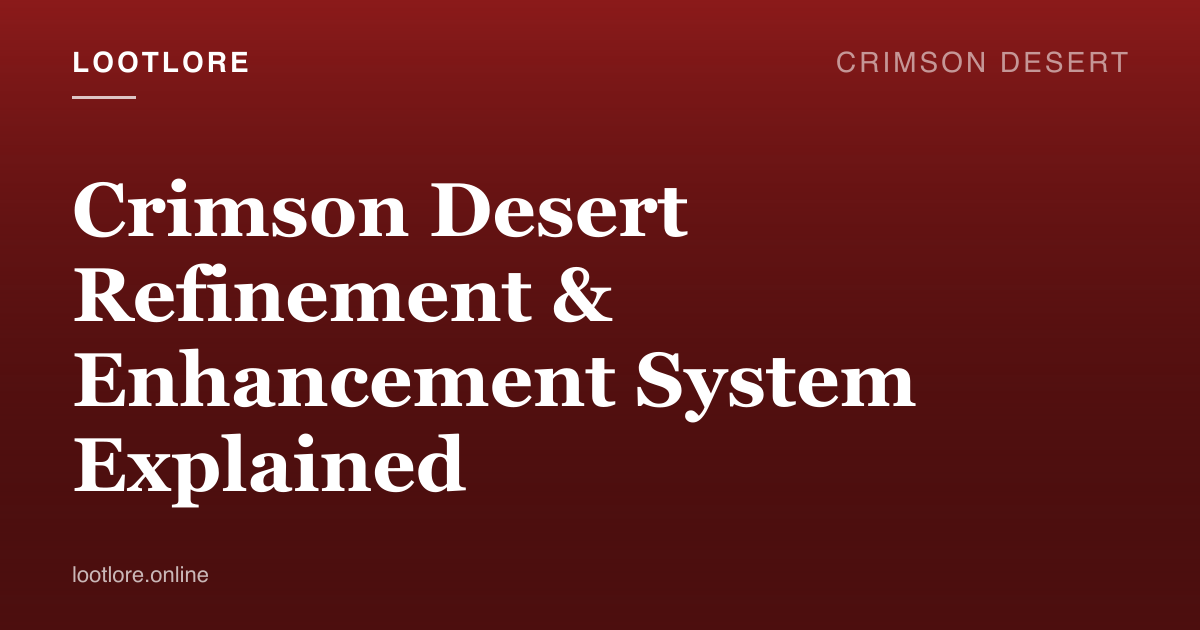 Crimson Desert guide cover for Crimson Desert Refinement & Enhancement System Explained