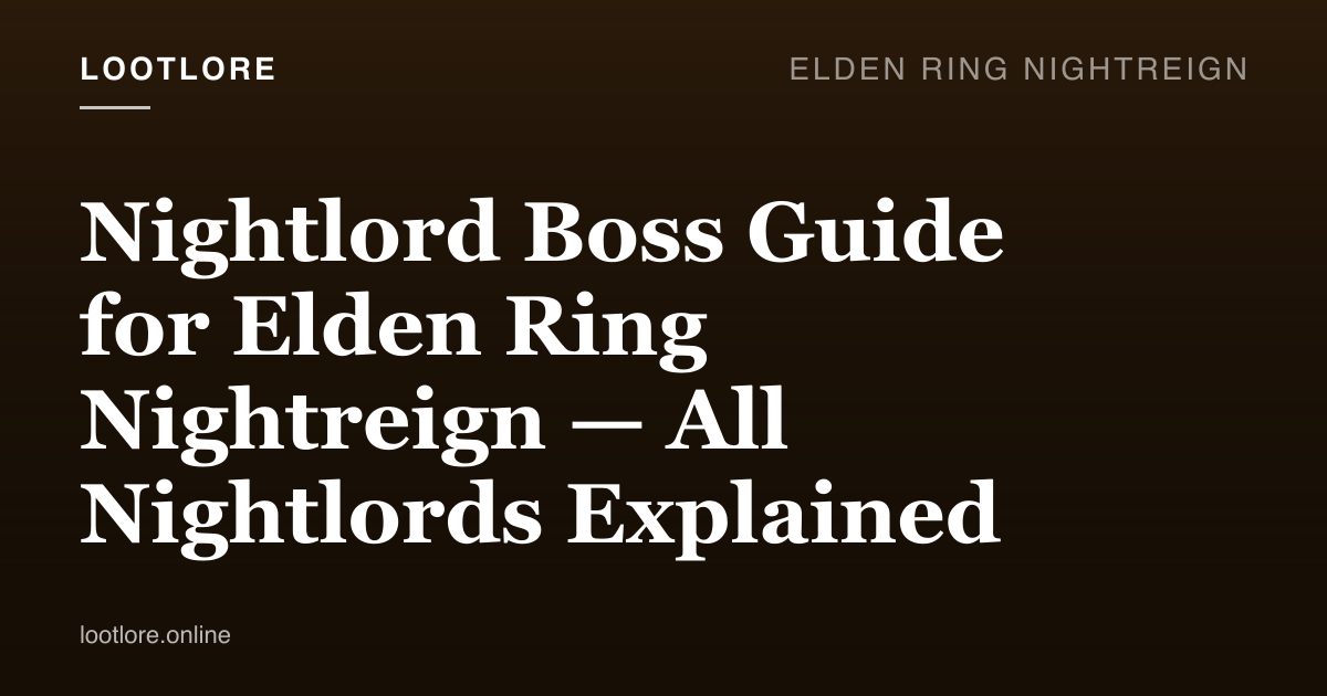 Elden Ring: Nightreign guide cover for Nightlord Boss Guide for Elden Ring Nightreign — All Nightlords Explained