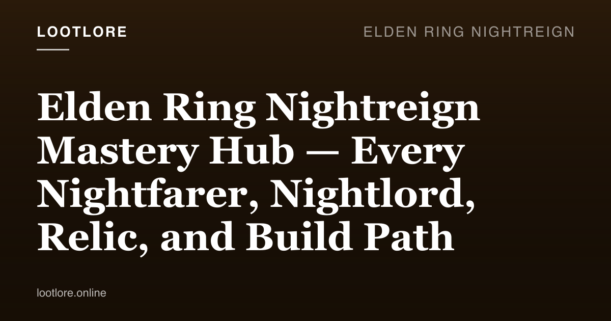 Elden Ring Nightreign — mastery hub image