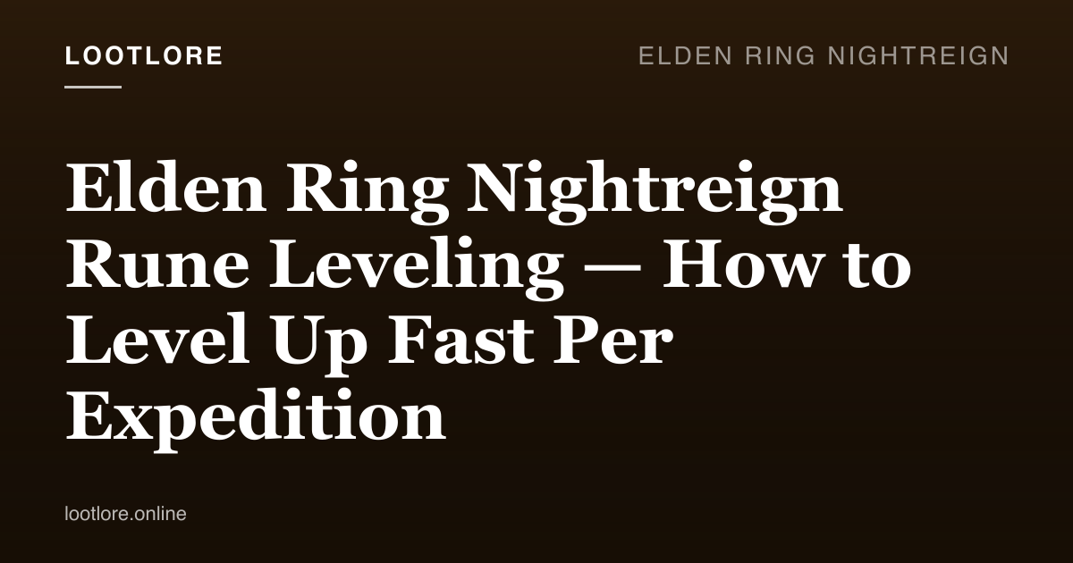Elden Ring: Nightreign guide cover for Elden Ring Nightreign Rune Leveling — How to Level Up Fast Per Expedition