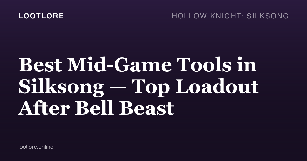 Best mid-game Tools Silksong — Hornet equipped with Threaded Sword and Pebble Drop loadout