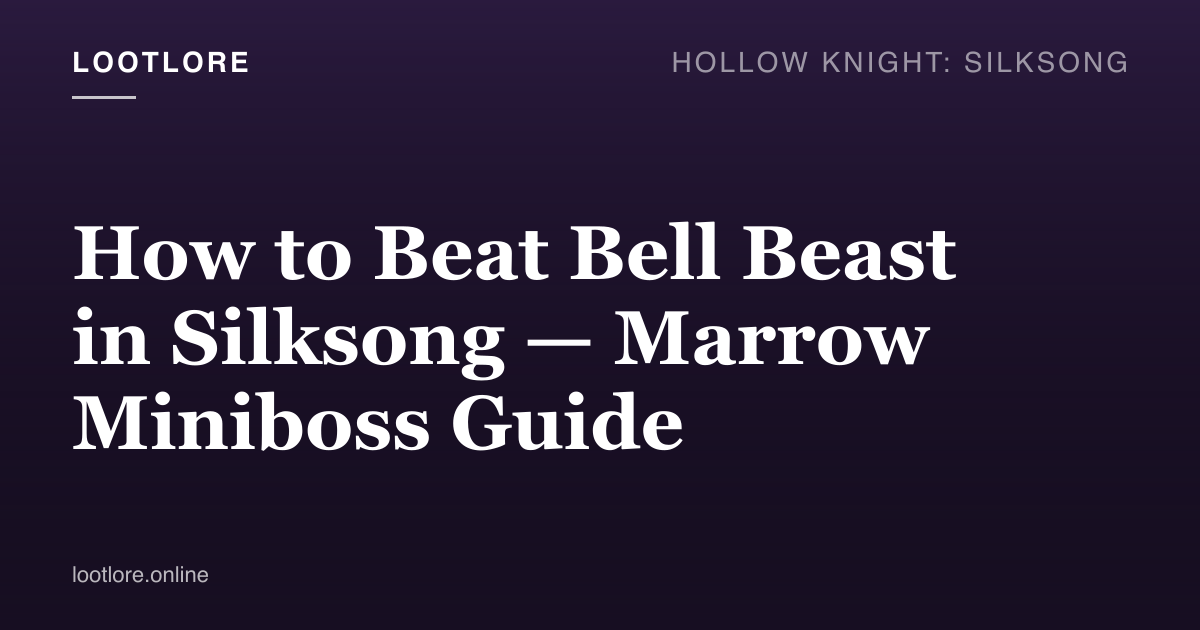 How to beat Bell Beast in Silksong — Hornet on the Marrow bridge facing the toll-clanging Bell Beast
