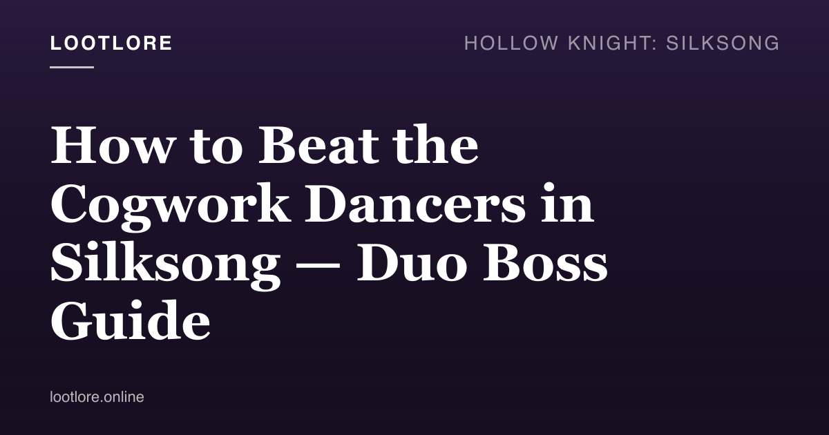 How to beat the Cogwork Dancers in Silksong — Hornet sweeping two coordinated boss attackers