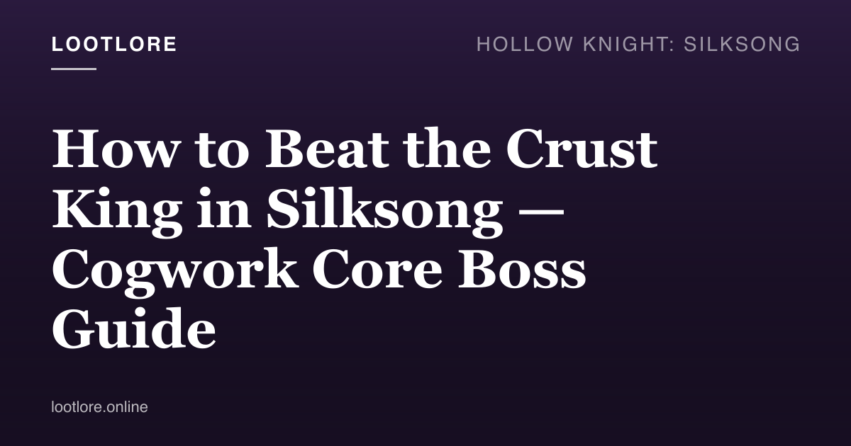 How to beat the Crust King in Silksong — Hornet facing the armored Cogwork Core boss
