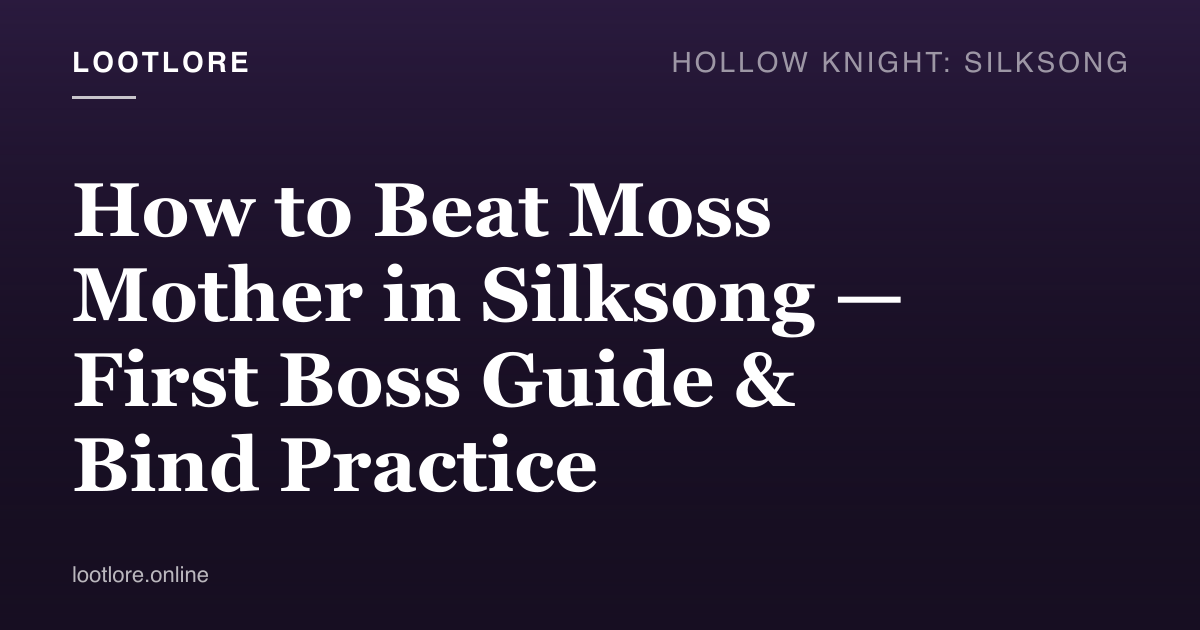 How to beat Moss Mother in Silksong — Hornet vs the first Pharloom boss in Moss Grotto