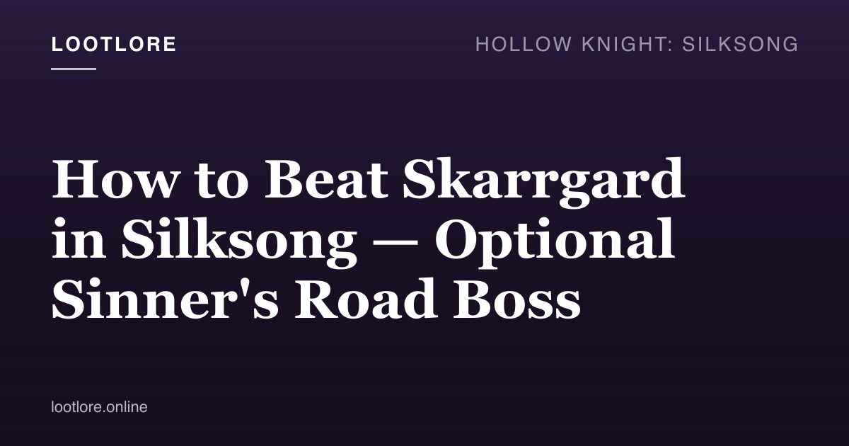 How to beat Skarrgard in Silksong — Hornet using ranged Tools against the cleaving optional boss