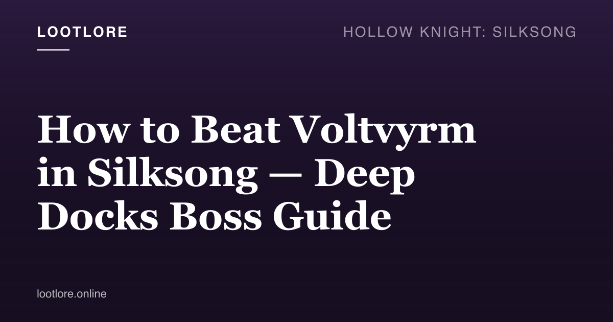 How to beat Voltvyrm in Silksong — Hornet dodging chain lightning in the Deep Docks arena