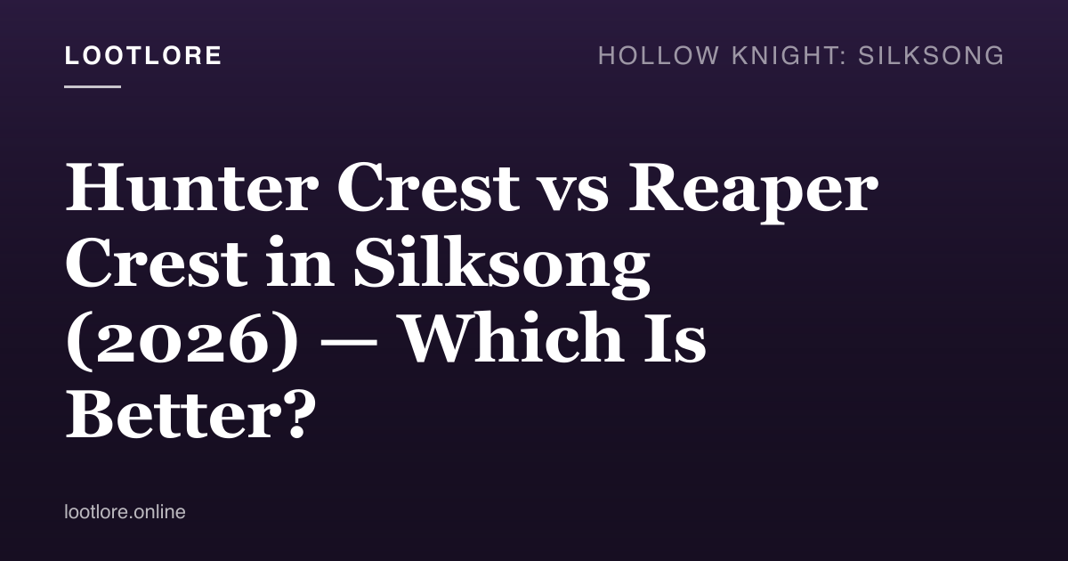 Side-by-side comparison of Hornet wearing the Hunter Crest and the Reaper Crest in Silksong