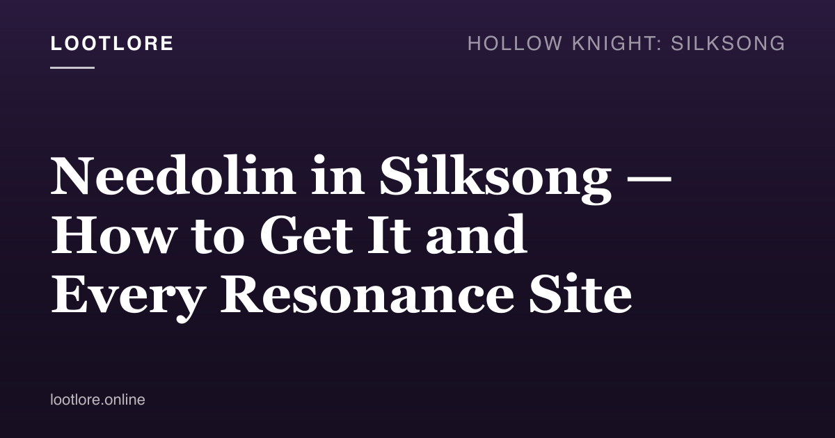 Needolin Silksong — Hornet playing the Needolin at a Greymoor resonance site to unlock a Wish reward