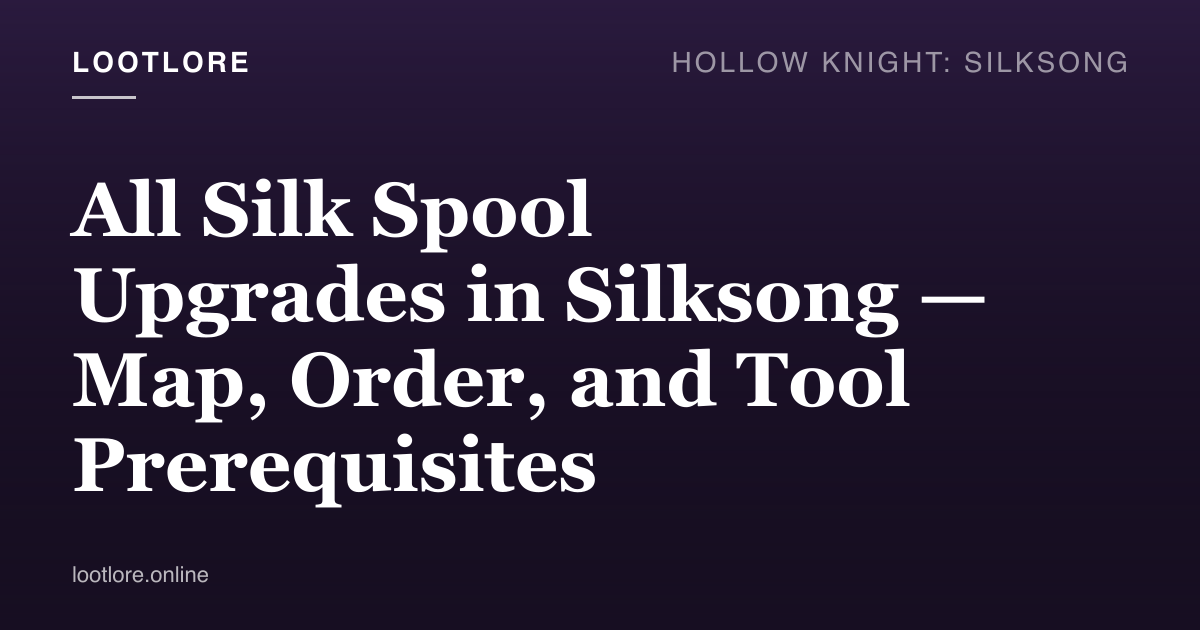 Silk Spool locations in Silksong — Hornet collecting a Silk Spool upgrade from the Pharloom Citadel