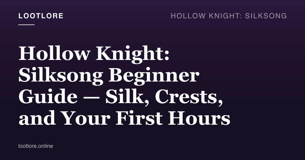 Hollow Knight: Silksong beginner guide — Hornet against the moonlit Pharloom landscape