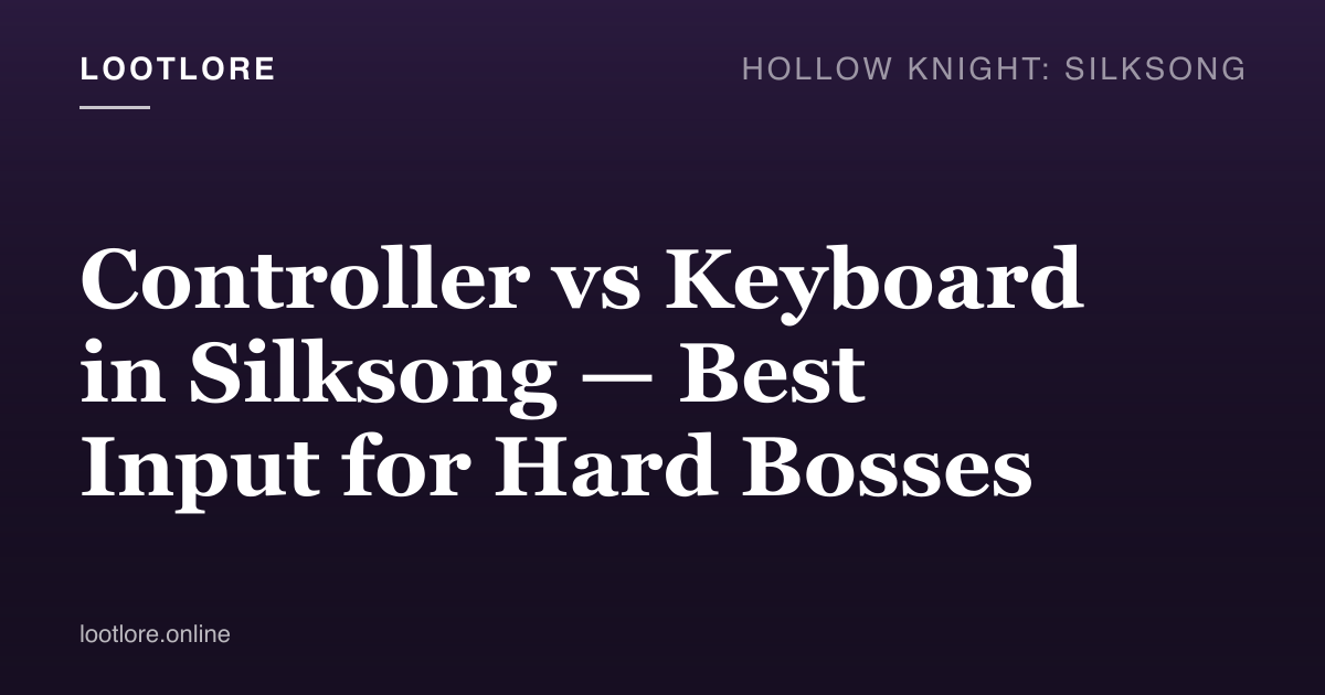 Controller vs keyboard input comparison Silksong — Switch 2 Pro Controller and a keyboard remap diagram side by side