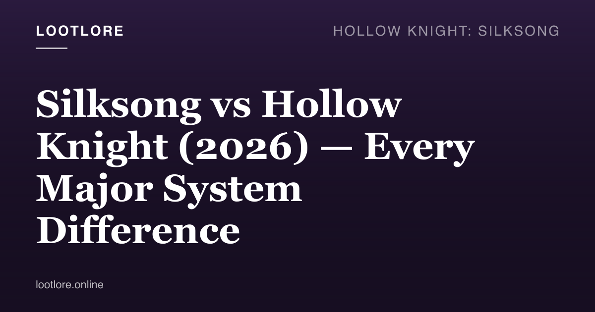 Side-by-side comparison of Hollow Knight Knight and Silksong Hornet showing different combat systems