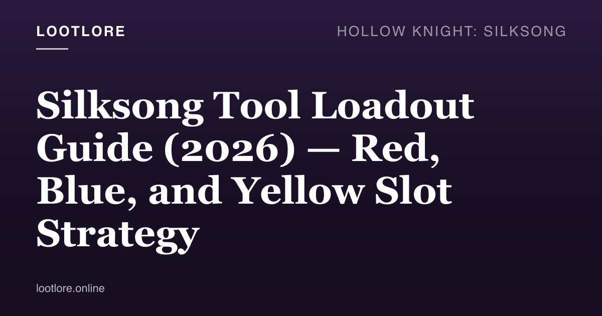 Silksong Tool inventory screen showing red, blue, and yellow Tool slots in the bench loadout UI