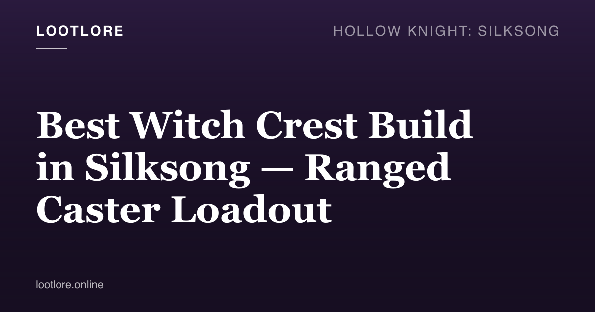 Best Witch Crest build in Silksong — Hornet spamming projectiles from a safe perimeter against a boss