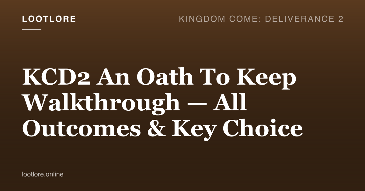 KCD2 An Oath To Keep walkthrough — Henry facing the loyalty decision in the Trosky council chamber